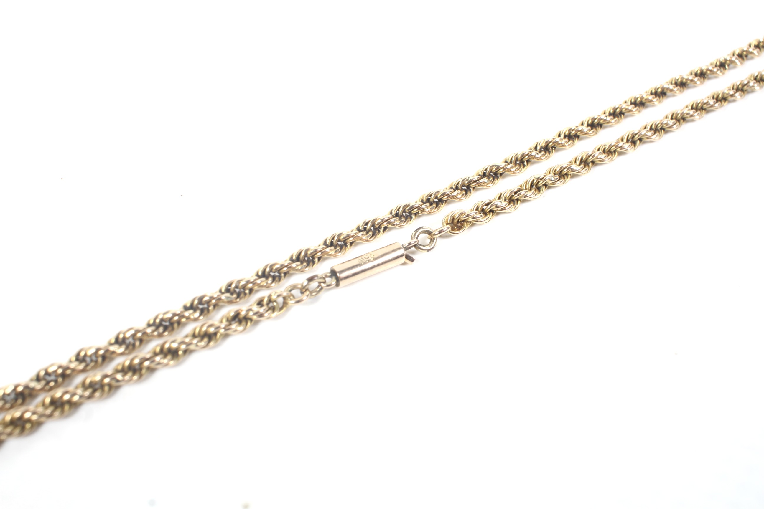 A late Victorian gold rope-twist necklace. - Image 2 of 2