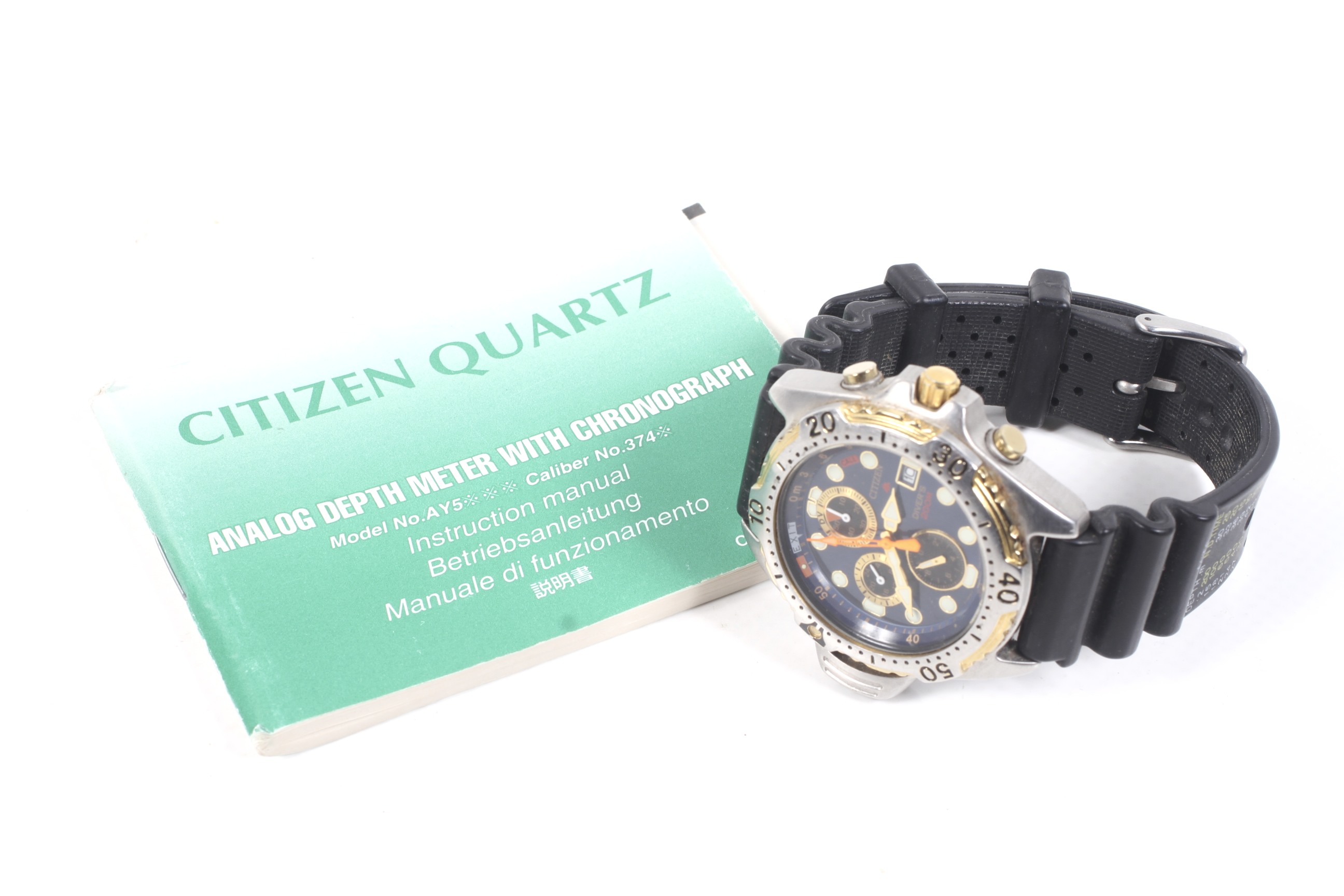 Citizen, a gentleman's stainless steel diver's quartz wrist watch. Ref. '3740-E70014 Y GN-4-S', No. - Image 4 of 4