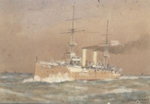 William Frederick Mitchell, (British 1845-1954), watercolour, M arine School/ship portrait.