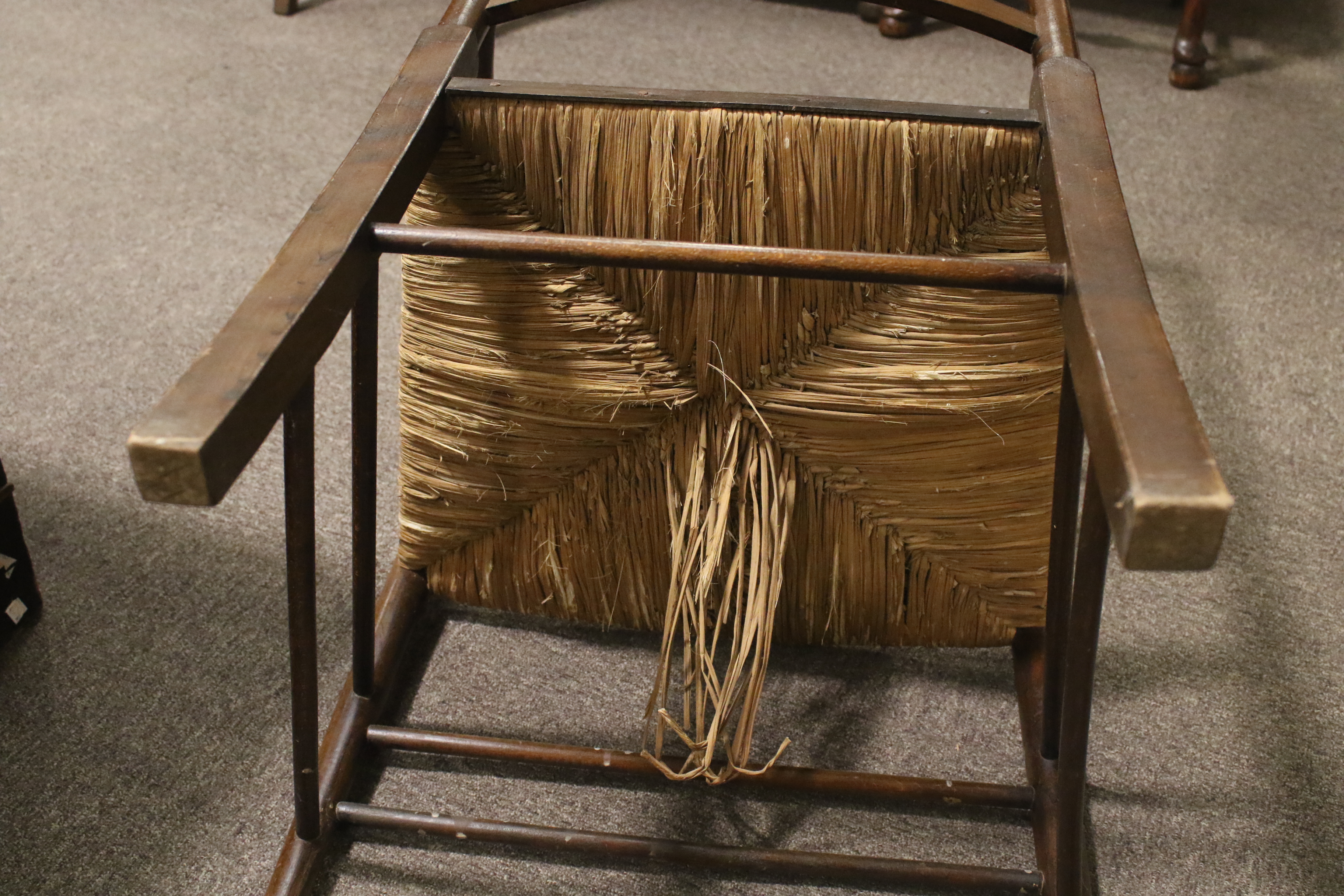 An Arts and Crafts beech open armchair. - Image 10 of 10
