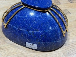 A lapis lazuli ovoid bowl. - Image 11 of 14