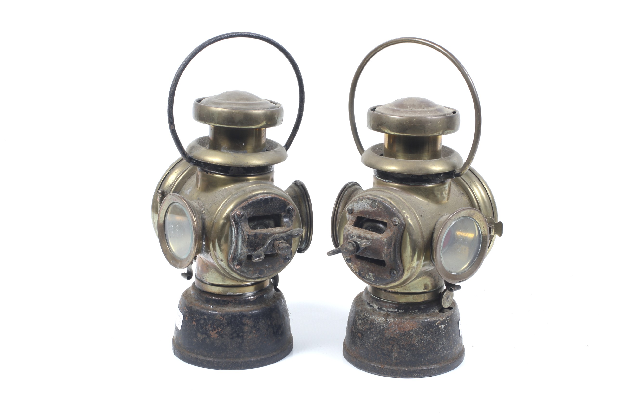 Automobilia - A pair of 'Lucas King of the Road no 432' brass cased, - Image 3 of 3