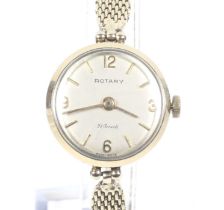 Rotary, a lady's 9ct gold cased bracelet watch, circa 1961.