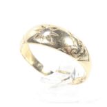 An Edwardian 18ct gold gypsy ring. Lacking a stone, hallmarks for Birmingham 1910, size P, 2.