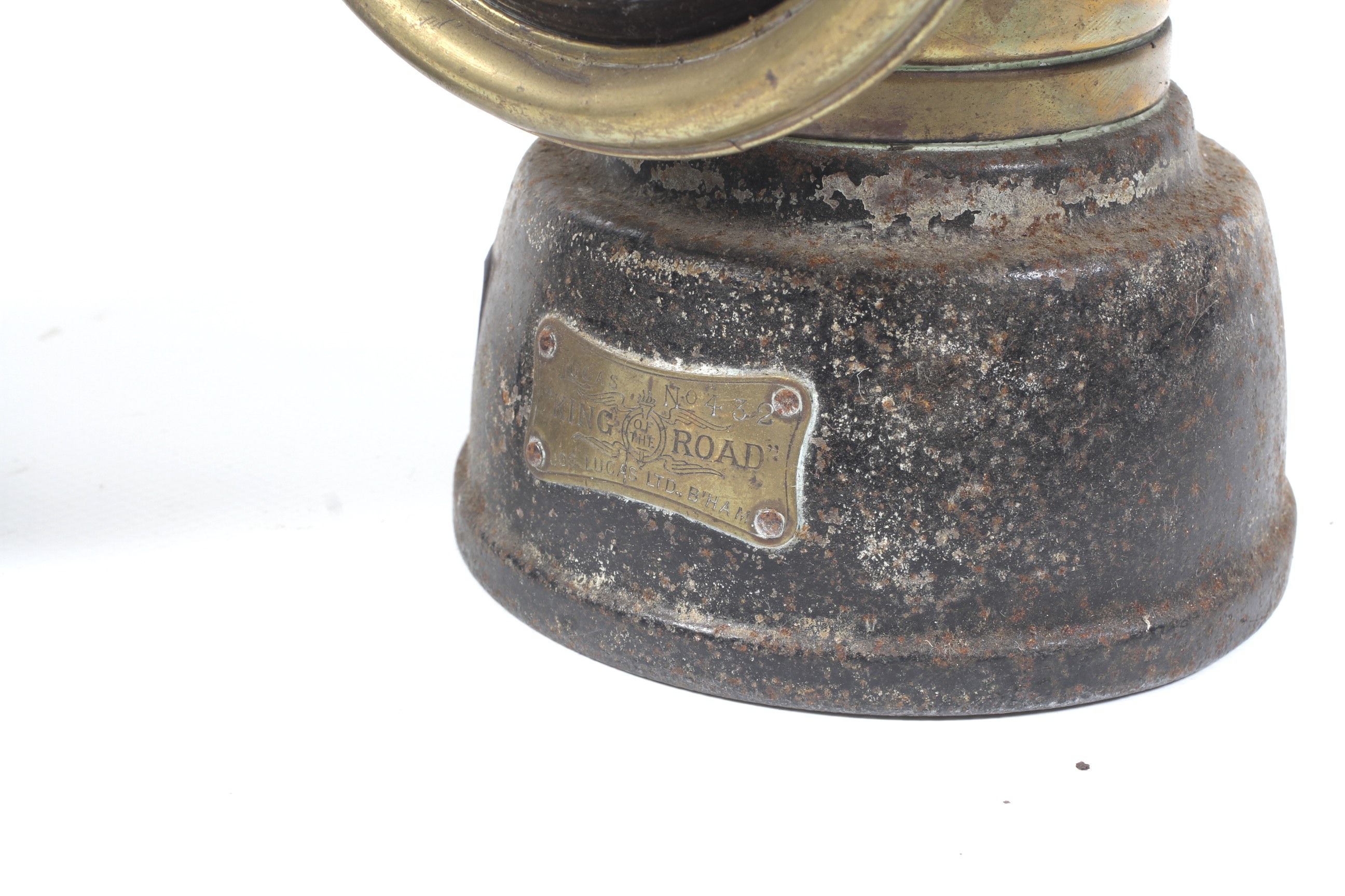 Automobilia - A pair of 'Lucas King of the Road no 432' brass cased, - Image 2 of 3