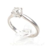 An 18ct white gold and diamond solitaire ring, approx. 0.
