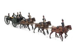 A Britains hand painted lead figure group of the 39 Royal Horse Artillery.