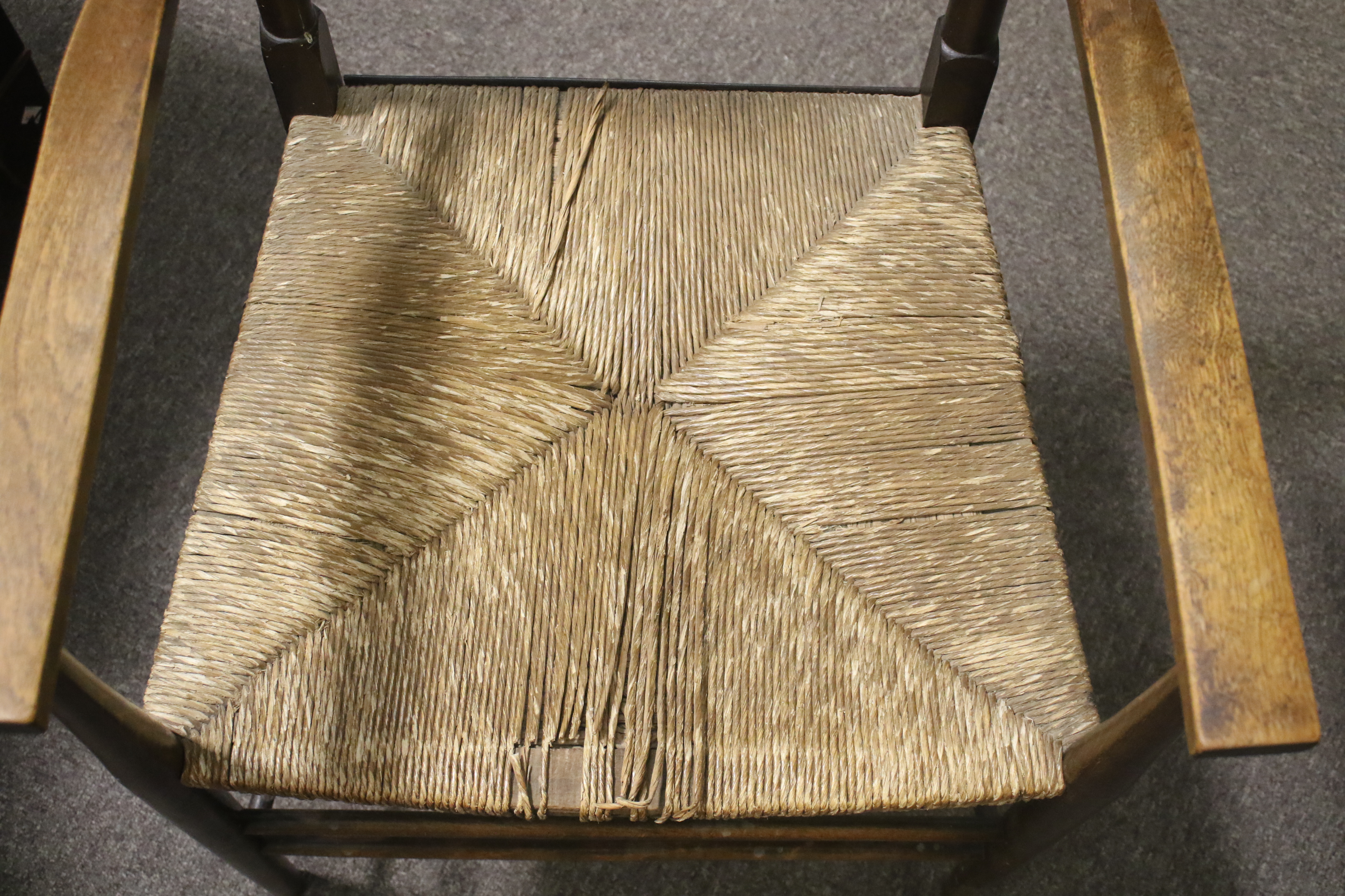 An Arts and Crafts beech open armchair. - Image 4 of 10