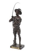 Adolphe Jean Lavergne (act.1863-1928), a 19th century bronze sculpture of Pecheur (fisher boy).