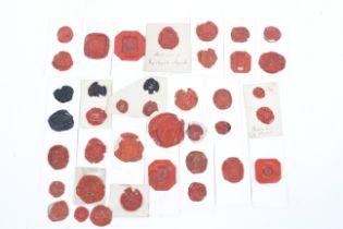 A collection of wax seals.