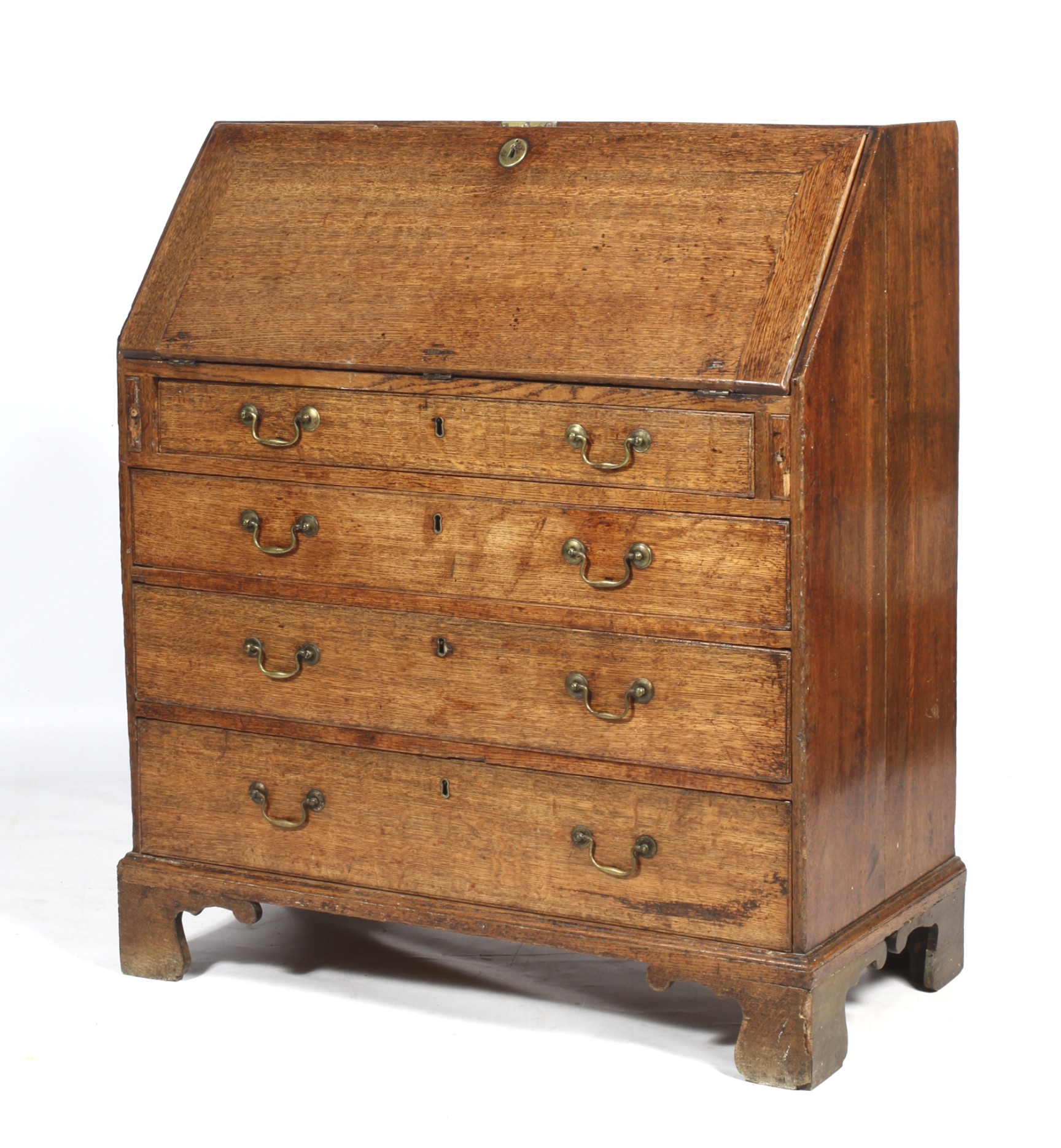 A Georgian oak bureau.