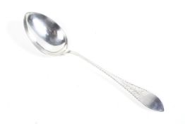 An early 20th century Danish silver serving spoon.