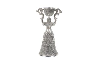 A late 19th/early 20th century silver-plated wager cup.