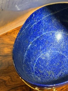 A lapis lazuli ovoid bowl. - Image 6 of 14