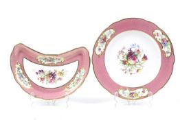 T Goode & Co (retailer) for Spode Copelands china dinner plate and crescent shaped side plate.