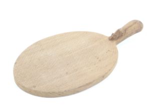 A Robert 'Mouseman' Thompson, oval cheeseboard.