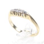 A vintage 18ct gold and diamond five stone ring,