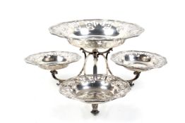 An early 20th century silver epergne.