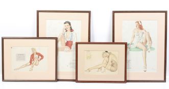 Alberto Vargas (1896-1982) vintage prints x 4 (circa 1940).