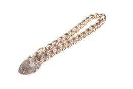 A late Victorian rose gold hollow-curb bracelet.