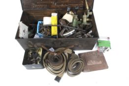 A collection of vintage firearm spares.
