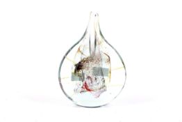 A mid-century Isle of Wight Studio 'Lollipop' glass bottle vase.