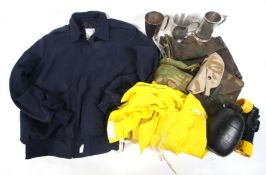 Modern RAF man's zip up jacket and other items.