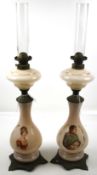 A pair of oil lamps.