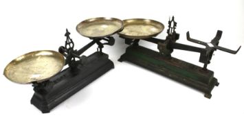 Two sets of French balance 'Force' balance scales.