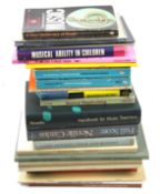 A collection of books, mostly regarding music. Including 'Full Score' by Neville Cardus, etc.