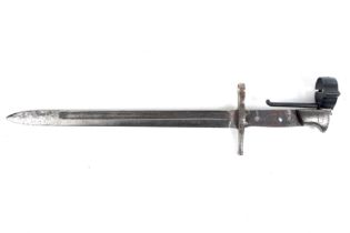 An Italian WWII bayonet. Marked '/84720' to guard and 'C Gnutti' to blade. L41.