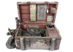 A Royal Signals WWII detectors mine No 4 and 4A, in an original trunk.