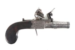 A circa 1800 flintlock box lock pistol by Archer, London.