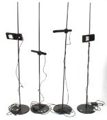 Four 1980s Italian Artemide Aton Terra floor lamp up lighters. Designed by E. Gismondi.