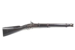 A two band Enfield musket/cavalry carbine. Circa 1860, 21" barrels, .
