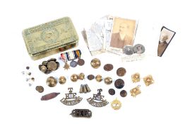 A Queen Mary Christmas 1914 tin and collectables.