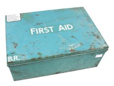 A British Railways first aid box with contents. From the 1990s.