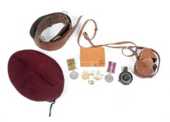 A collection of militaria.