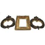 Three gilt framed mirrors.