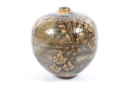 A John Calver Studio Art pottery globular vase.