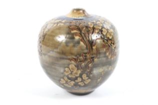 A John Calver Studio Art pottery globular vase.