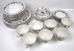 A collection of Royal Doutlon 'Burgundy' pattern tableware.