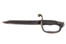 A French infantry officer's short sword, model 1845. The guard pierced with flowers.