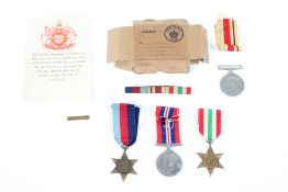 Four WWII medals.