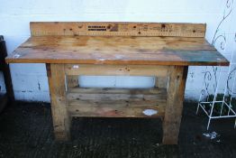 A Irving tradesman pine work bench.