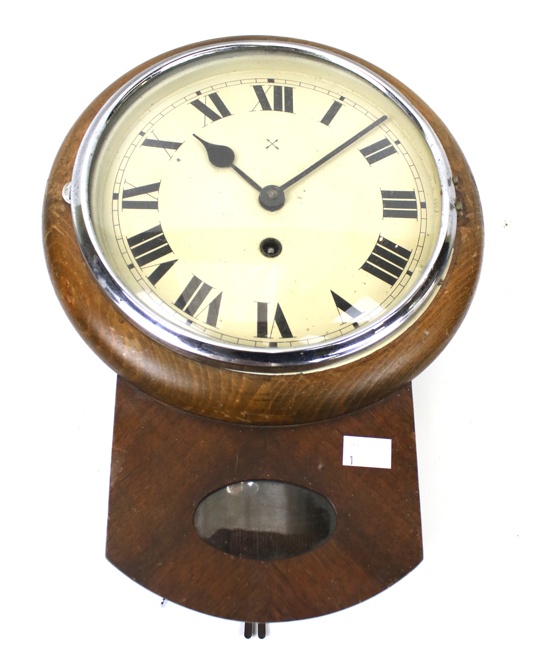 An American Hamburg American Clock Company wall clock.