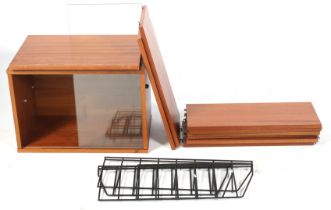 Two mid-century Ladderax type shelf units.