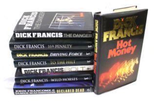 Horse racing interest: eight hardback books.