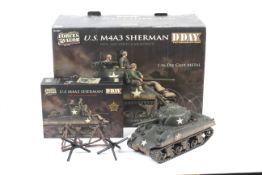 A Forces of Valour 1:16 scale US M4A3 Sherman Tank. In original box.