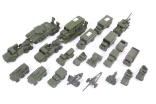 A collection of Dinky military vehicles.